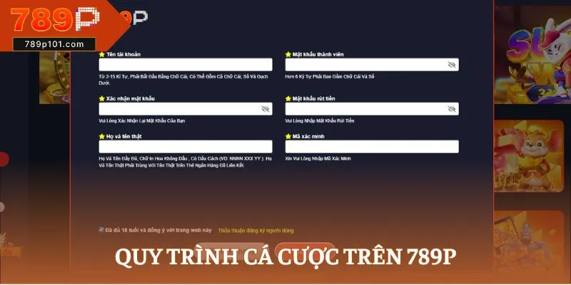 Quy trình cá cược trên 789P